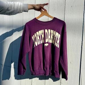 Vintage North Dakota Sweatshirt | Purple Crewneck | Eagle Products | Made in USA